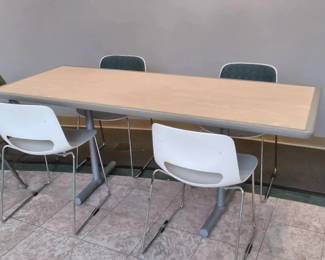 WGG319 School or Office Multimedia Collaborative Table & 5 Chairs