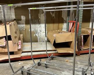 WGG471 Set Of Three Clothing Rolling Racks