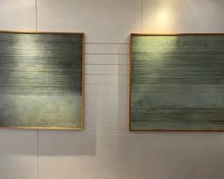 WGG188 Two Pieces Of Abstract Art By Oahu Artist