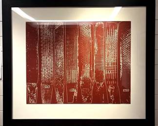 WGG169 Beautifully Framed Fine Art Printed Textured Piece "Kapa Beaters"