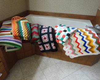 2 Crochet Blankets Left