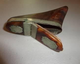 Vintage Snuff Box from a Sheep Horn