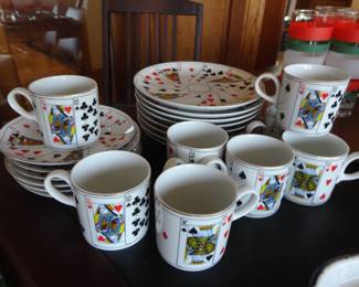 Horchow Card Party Dish Set