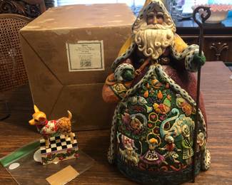 Jim Shore Santa and Chihuahua