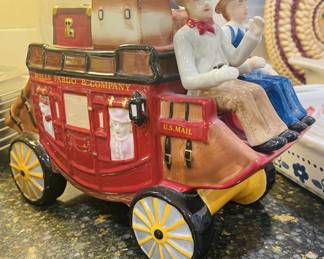 Vintage Wells Fargo Stagecoach cookie jar 