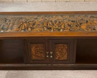 hand carved matching coffee table