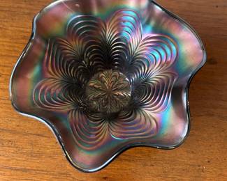 CARNIVAL GLASS candy dish