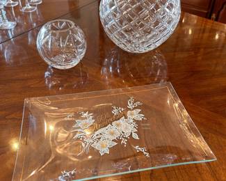 crystal ROSE BOWLS, 50th anniversary memorabilia