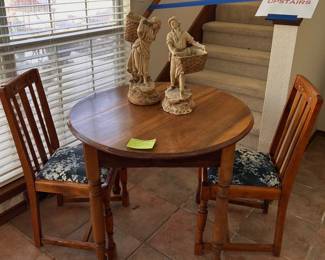 antique wooden bistro set
