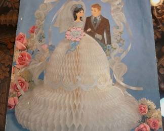 1950s wedding paper centerpiece, good condition