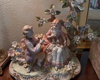LENWILE ARDALT  porcelain lamp, music box, working