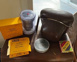 Vintage Kodak Camera, Case, Accessories 