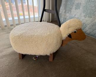 Vintage Village Crafts Virginia Sheep Footstool