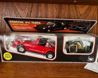 Vintage Remote Control Red Porche 911 Targa 