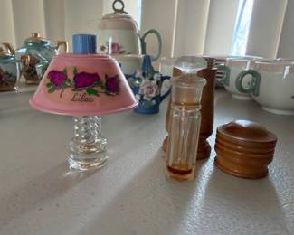 Vintage Perfum-a-Lite Miniature Bottle & Glass Pefume Bottle 