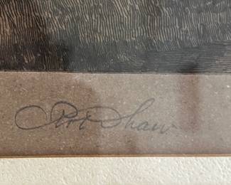 Robert Shaw Signed Etching-Moore House, Yorktown, PA