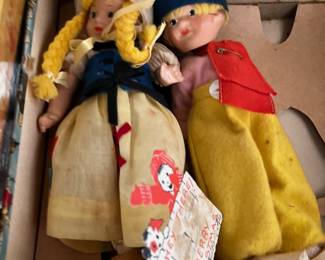 R&B Antique Composition Dutch Boy & Girl Dolls