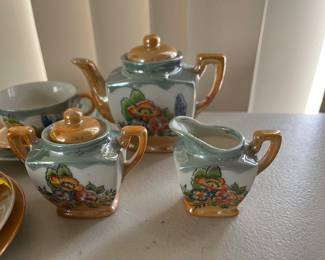 Vintage Lusterware Japan Floral Tea Set 