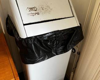 Vintage White MIPRO Trash Can