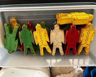 Vintage Bill Ding Wooden Clown Stackables 
