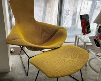 Vintage Harry Bertoia Bird Lounge Chair and Ottoman 