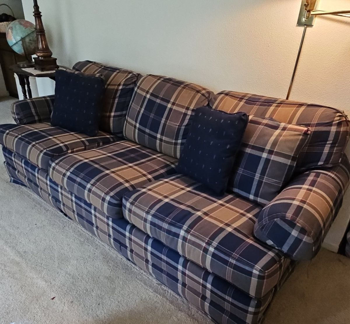 La-Z-Boy American Home Collection Plaid Sofa