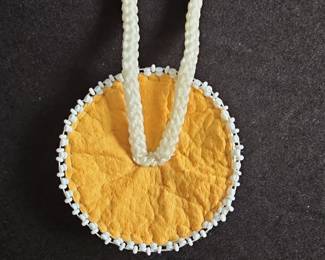 Native American Beaded Medallion Necklace with Tassels