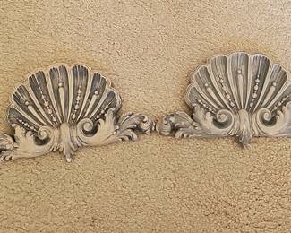 Pair of Ornate Shell Appliques