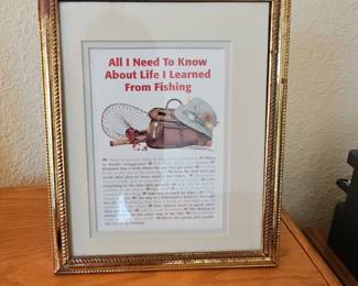 Framed "All I Need To Know About Life I Learned From Fishing" Print