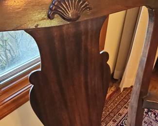 Mahogany Queen Anne Style Dining Chair with Shell Carving