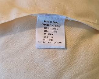 Embroidered Floral Cotton Pillow with Ruffled Edges (1987)