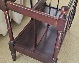 Mahogany Canterbury Magazine Rack