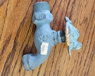 Vintage Frog Faucet Spout with "Guy" Markings and "Andersen's Nursery" Label