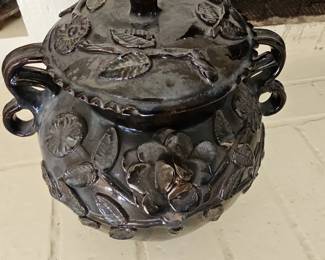 Vintage Ceramic Casserole Dish with Lid