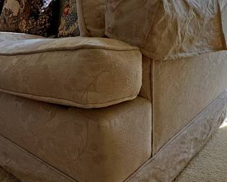 Henredon Damask Sofa with Skirted Base