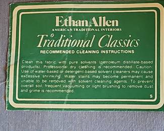 Ethan Allen Traditional Classics Orange Velvet Tufted Armchair