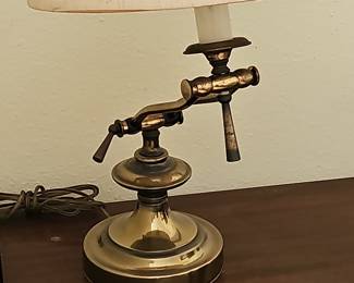 Vintage Brass "Paris Orient Express Istanbul" Style Desk Lamp with Adjustable Arm