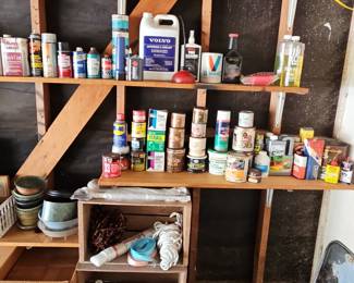 Assorted Garage and Automotive Maintenance Supplies