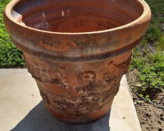 Large "Scolpito" Italian Terracotta Planter