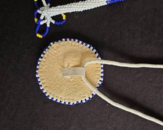 Native American Seed Bead Medallion Necklace