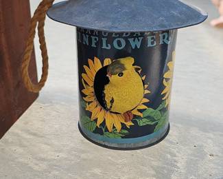 Vintage Metal Sunflower Bird Feeder