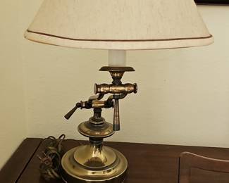 Vintage Brass "Paris Orient Express Istanbul" Style Desk Lamp with Adjustable Arm