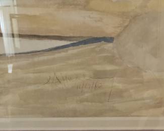 Watercolor Painting of European Street Scene