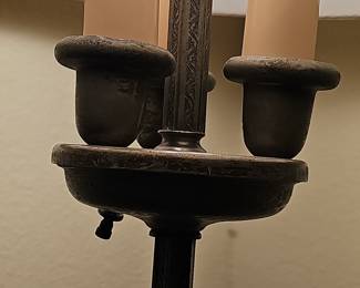 Vintage Candelabra Floor Lamp with Fluted Base