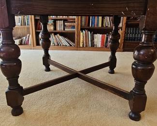 Antique Oak Barley Twist Draw-Leaf Dining Table