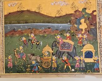Persian Miniature Painting of a Royal Procession