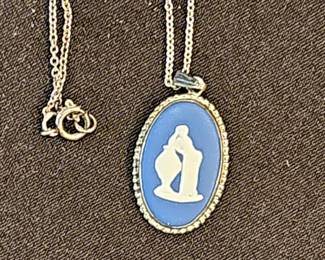 Wedgwood Jasperware Pendant Necklace - Mother and Child Motif