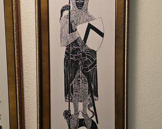 Sir John D'Abernon Brass Rubbing Print