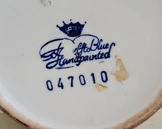 Hand-painted Blue and White Ceramic Taper Candle Holder in Delft Style