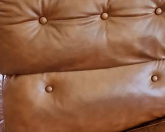 Mid-Century Modern Leather Lounge Chair and Ottoman by Johan Bertil Häggström for IKEA